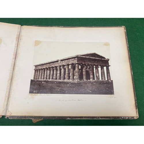 223 - A Grand Tour album of Italian photographs in 'Roma' album and a quantity of vintage books -