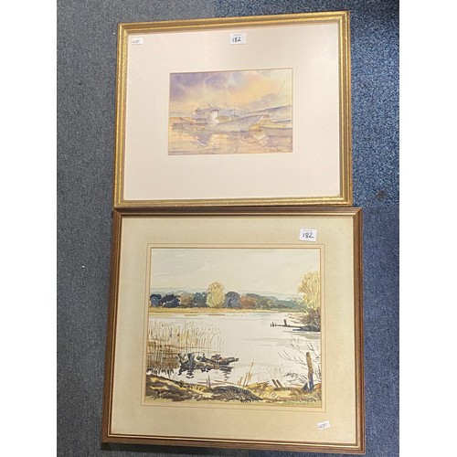 185 - A small quantity of 19th and 20th century watercolours -