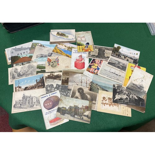 236 - Postcards: approximately 60 loose postcards, to include topographical, comic, Baden-Powell, local in... 