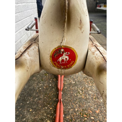 303 - A vintage Mobo Prairie King rocking horse, on spring mounts -