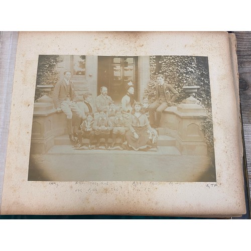 320 - An interesting turn of the century photograph album, depicting family portraits, celebrations etc -