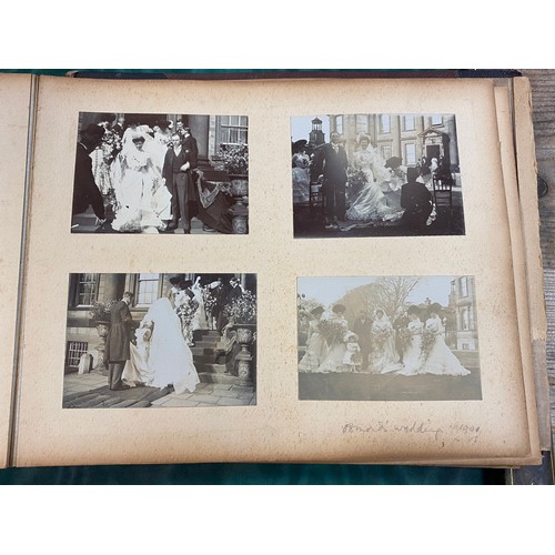 320 - An interesting turn of the century photograph album, depicting family portraits, celebrations etc -