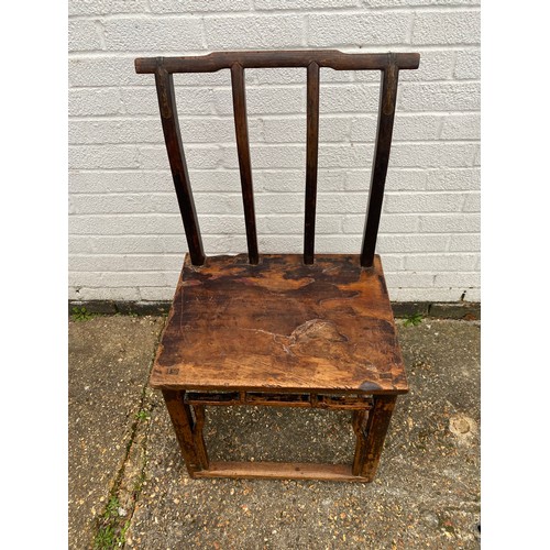 385 - A Chinese hardwood chair -