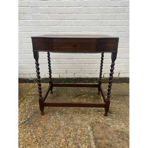 402 - An early 20th century oak cased canteen table, with a quantity of plated cutlery and flatware -