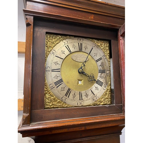 417 - A 19th century long case clock, the brass dial signed for John Porthouse of Penrith -