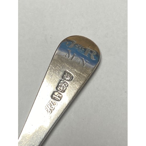 104 - A George III silver spoon, Hester Bateman, 1783 London, with initials -