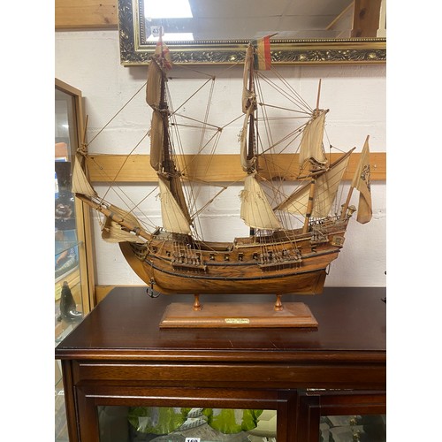 A model of an 18th century galleon