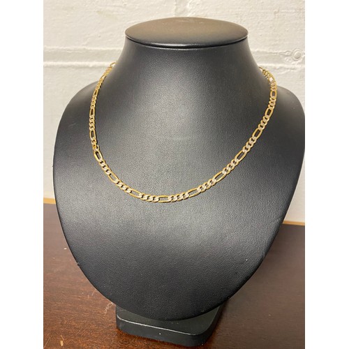 37 - A 9ct gold bi-coloured necklace and a small quantity of watches and costume jewellery -