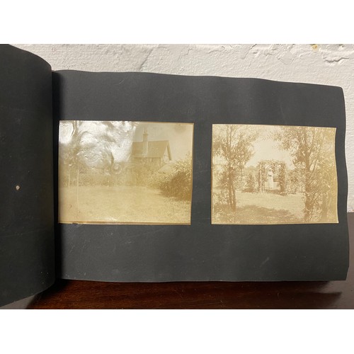 161 - A Victorian photograph album, containing a quantity of carte de visite and studio photographs, toget... 