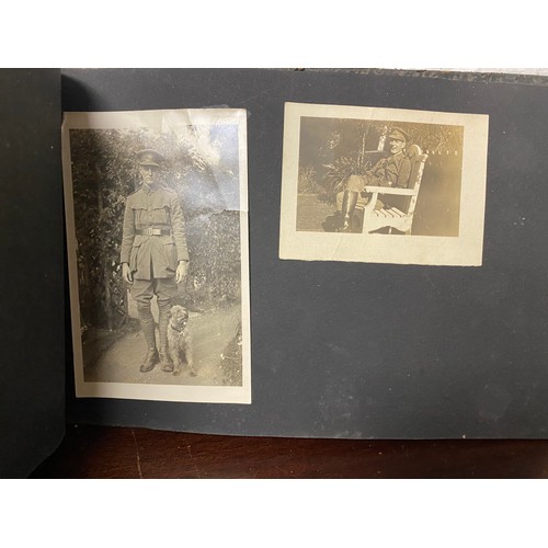 161 - A Victorian photograph album, containing a quantity of carte de visite and studio photographs, toget... 