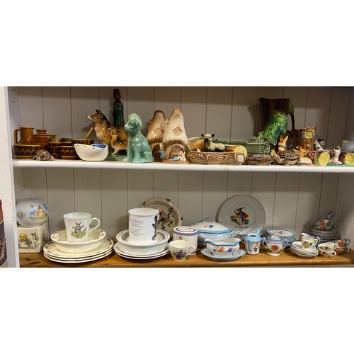 100 - A quantity of nursery china, including Bunnykins and Peter Rabbit, together with Hornsea and other c... 