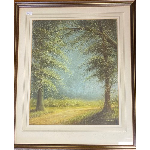 130 - Courtice, 20th Century -                                                    
Forest Scene, pastel, s... 