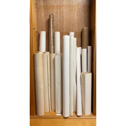 135 - A quantity of unframed rolled maps and prints -