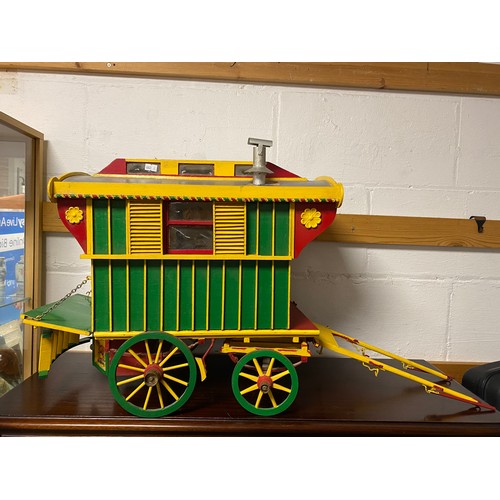 248 - A scratch built and painted Romany caravan -