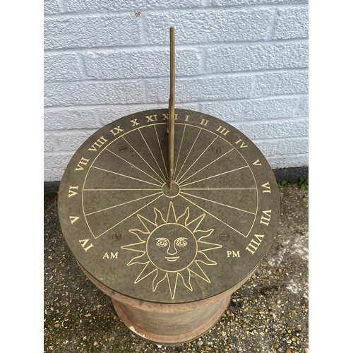 494 - A sundial, fitted to an earlier chimney pot -