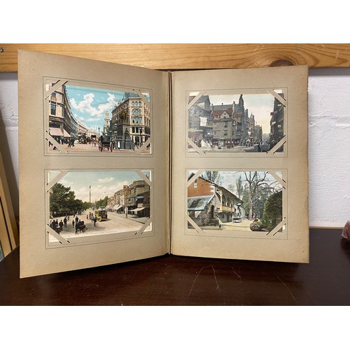 295 - Postcards: an album of approximately 160 cards, to include High Streets, titled views, Churches etc ... 