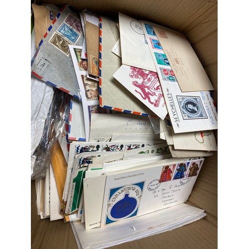 254 - Stamps: large box of all World covers, including First Day, airmails, stationery, special event and ... 