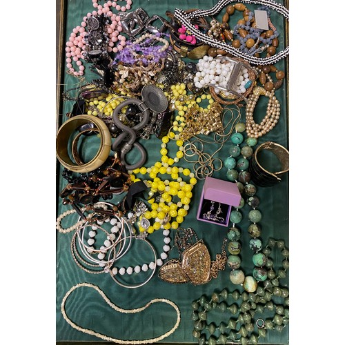 48 - Two boxes of costume jewellery -