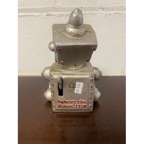 216 - A vintage Hubley money bank, cast as a Robert the Robot -