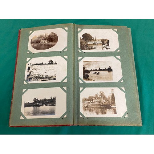 224 - Postcards: an early 20th century album of approximately 135 postcards, many R P, social history, boa... 