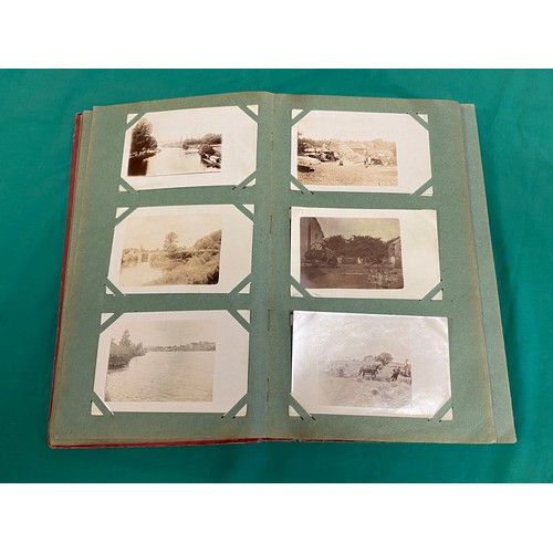 224 - Postcards: an early 20th century album of approximately 135 postcards, many R P, social history, boa... 