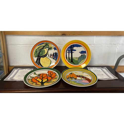 117 - A Wedgwood Clarice Cliff set of four 'Best loved landscapes' plates (4) -