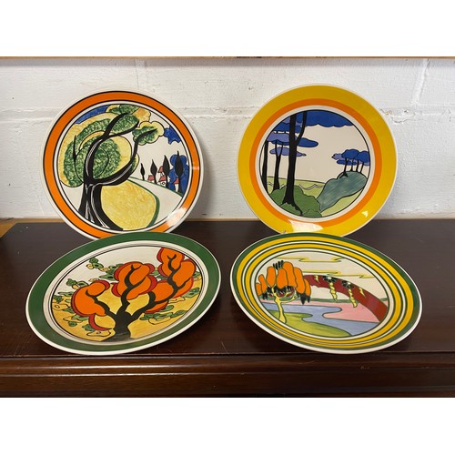 117 - A Wedgwood Clarice Cliff set of four 'Best loved landscapes' plates (4) -