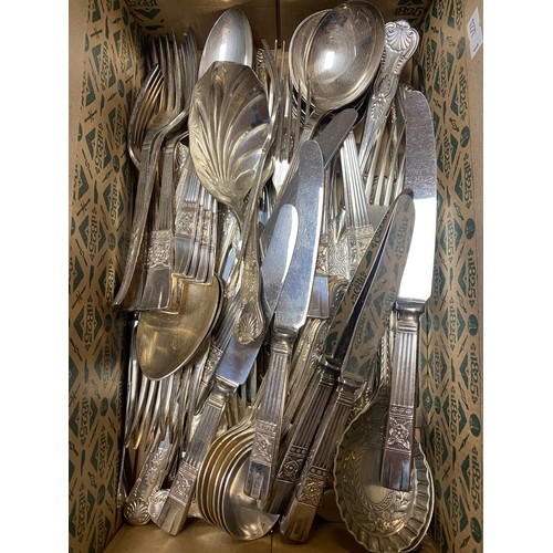 73 - A quantity of plated flatware and cutlery -