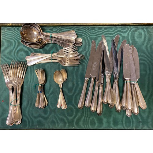 13 - A quantity of plated cutlery and flatware -