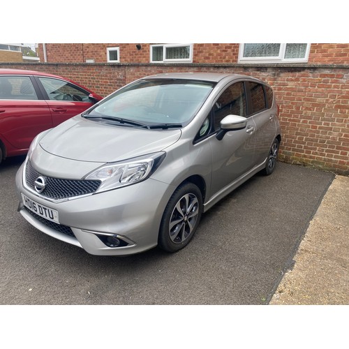 439 - Car: a Nissan Note N-Tec, 2016, HD16 DTU, Petrol, 1198cc, manual, 5 door, hatchback, approximately 1... 