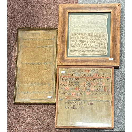 135 - A group of 19th century samplers (faded) -