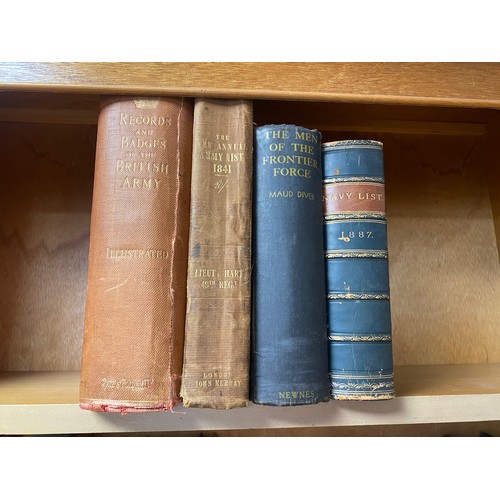 127 - Four volumes, comprising New Annual Army List, 1841, Navy List 1887, Records and Badges of the Briti... 