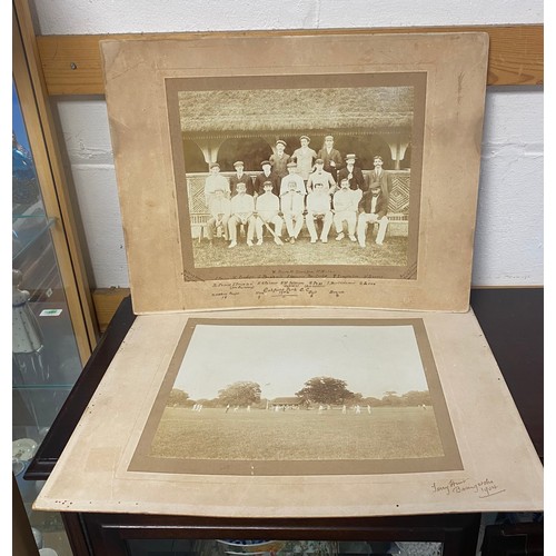 177 - Of cricketing interest: an Edwardian photograph of Oakfield Park Cricket Club, dated 1904 and anothe... 