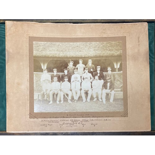177 - Of cricketing interest: an Edwardian photograph of Oakfield Park Cricket Club, dated 1904 and anothe... 