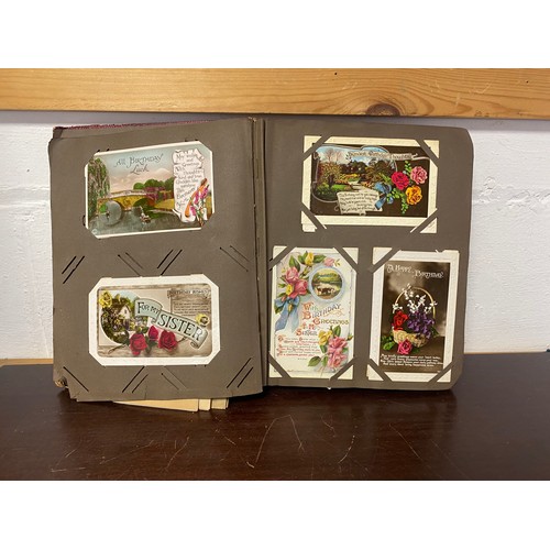 191 - Postcards: an album of approximately 80 cards, mostly greetings -