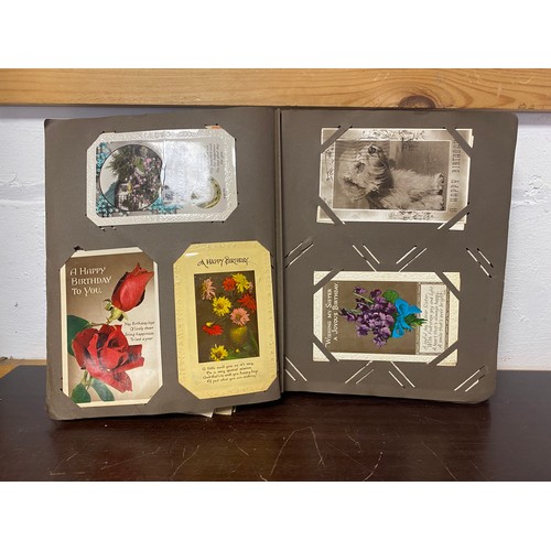 191 - Postcards: an album of approximately 80 cards, mostly greetings -