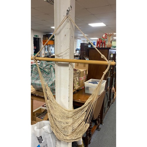 363 - A hanging hammock chair -