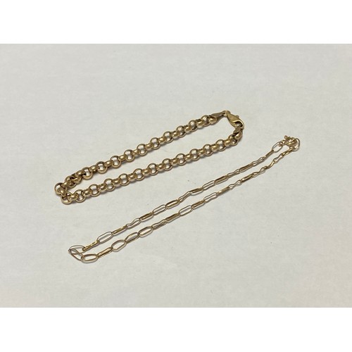 49 - Two 9ct gold bracelets -