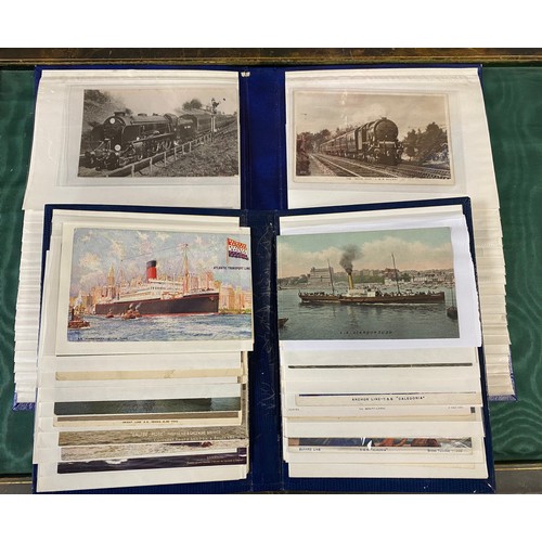 154 - Postcards: an album of approximately postcards, mostly of railway interest and another album of most... 