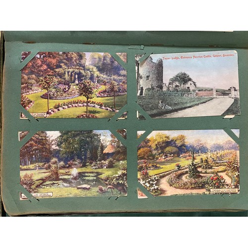 180 - Postcards: an album of approximately 210 postcards, to include photographic, topographical, greeting... 