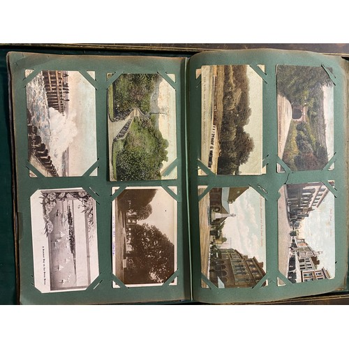 180 - Postcards: an album of approximately 210 postcards, to include photographic, topographical, greeting... 