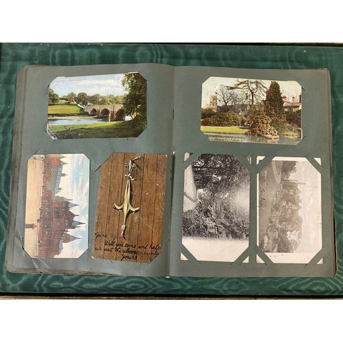 192 - Postcards: an album of approximately 125 postcards, including photographic, schools, topographical a... 