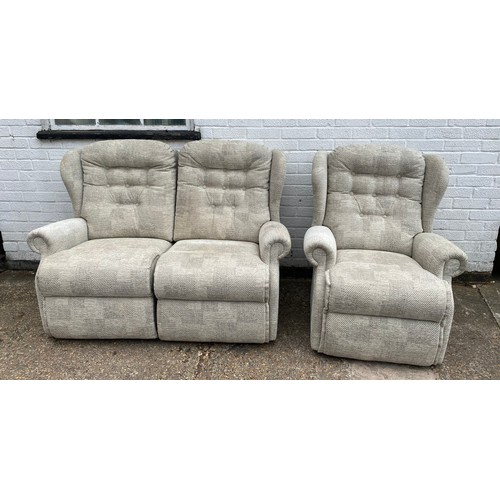 368 - A two seater sofa and matching armchair -