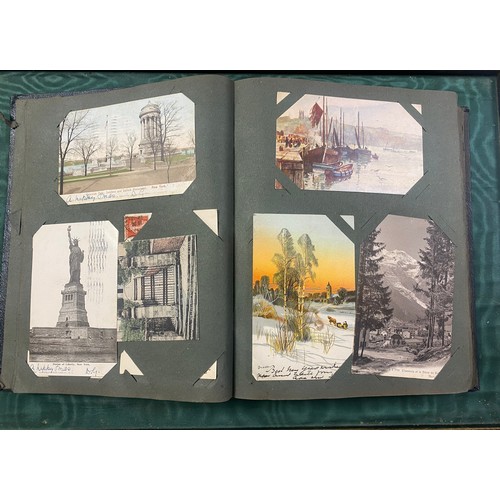 191 - Postcards: an album of approximately 200 postcards, including R P -