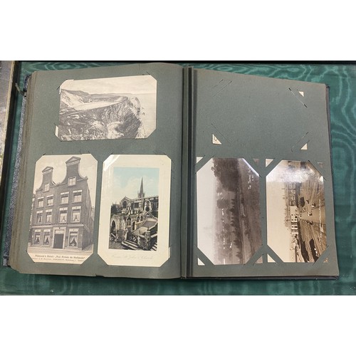 191 - Postcards: an album of approximately 200 postcards, including R P -