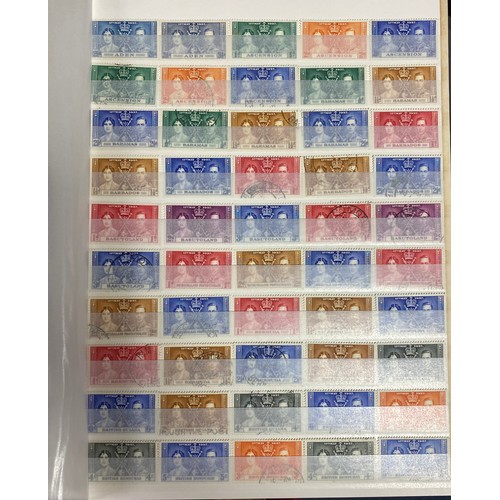 194 - Stamps: stockbook approximately 800 stamps, mint and used, 1935 Silver Jubilee and 1937 Coronation, ... 