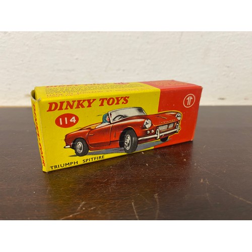 205 - Dinky: 114 Triumph (metallic purple), boxed -