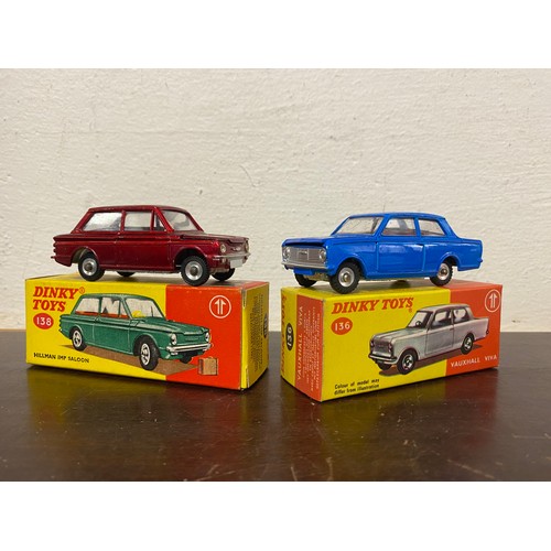 207 - Dinky: two cars, comprising 136 Vauxhall Viva and 138 Hillman Imp Saloon, both boxed -