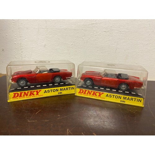 219 - Dinky: two 110 Aston Martin DB5, both boxed -