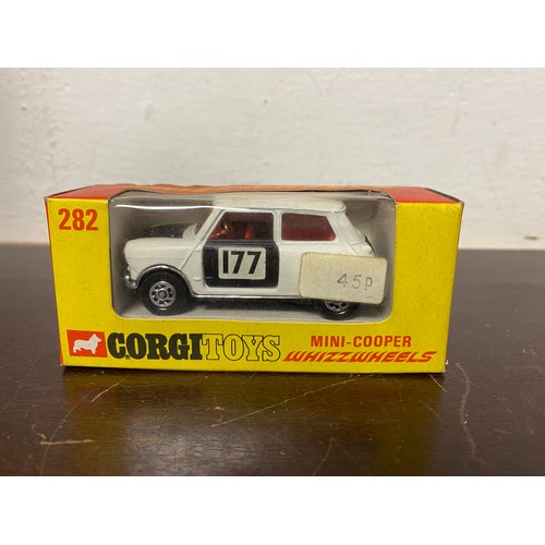 226 - Corgi: 282 Mini Cooper Whizzwheels, boxed -